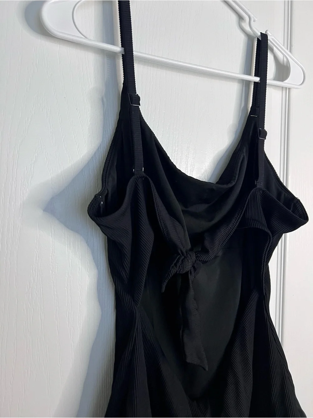Aerie one piece full coverage Black Ribbed One-Piece Swimsuit size XL - Picture 7 of 12